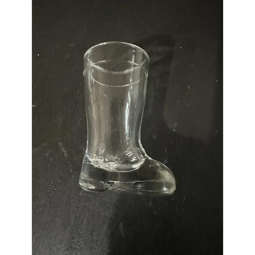 MOD DEP Glass Boot Toothpick Holder Bar Shot Vintage Italy Vase Clear